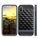 IPHONE XS/X DIAMOND WAVE COLOR PC FRAME HYBRID PROTECTION CASE