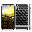 IPHONE XS/X DIAMOND WAVE COLOR PC FRAME HYBRID PROTECTION CASE
