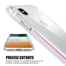 FOR IPHONE XS / X INVISIBLE BUMPER HYBIRD CASE ULTRA THIN AGUA CLEAR FRAME