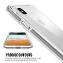 FOR IPHONE XS / X INVISIBLE BUMPER HYBIRD CASE ULTRA THIN AGUA CLEAR FRAME