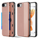 THE KARD DUAL HYBRID CASE WITH CARD SLOT MAGNETIC CLOSURE IPHONE 8 / 7 - GOLD