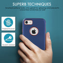 IPHONE 8/7 ROSE GOLD RUBBERIZED PC BACK PLATE + RED ELECTROPLATED TPU