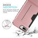 IPHONE 7 / 8 PLUS CARD TO GO HYBRID CASE PC + TPU WITH CARD SLOT - ROSE GOLD