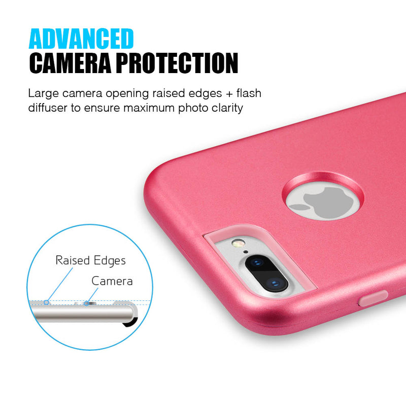 IPHONE 8 / 7 / 6 PLUS 2 TONE TPU PC COVER HYBRID PROTECTION CASE