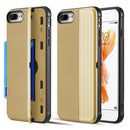 IPHONE 8/7 PLUS KARD DUAL HYBRID CASE CARD SLOT &MAGNETIC CLOSURE - GOLD