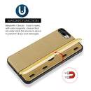 IPHONE 8/7 PLUS KARD DUAL HYBRID CASE CARD SLOT &MAGNETIC CLOSURE - GOLD