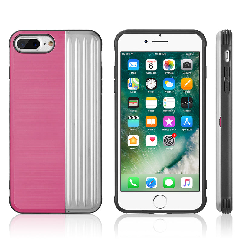 IPHONE 8/7 PLUS KARD DUAL HYBRID CASE CARD SLOT &MAGNETIC CLOSURE - GOLD