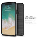 FOR IPHONE XS/X FULL HYBRID SILK  W/ FRAME & TEMPERED GLASS PROTECTOR