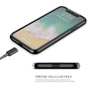 FOR IPHONE XS/X FULL HYBRID SILK  W/ FRAME & TEMPERED GLASS PROTECTOR