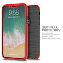 FOR IPHONE XS/X FULL HYBRID SILK  W/ FRAME & TEMPERED GLASS PROTECTOR