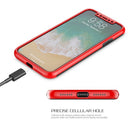 FOR IPHONE XS/X FULL HYBRID SILK  W/ FRAME & TEMPERED GLASS PROTECTOR