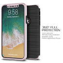 FOR IPHONE XS/X FULL HYBRID SILK  W/ FRAME & TEMPERED GLASS PROTECTOR