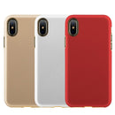 IPHONE XS/X  DUAL CASE W/ GOLD RUBBERIZED PC BACK PLATE + GOLD ELECTROPLATED