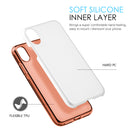 IPHONE XS/X  DUAL CASE W/ GOLD RUBBERIZED PC BACK PLATE + GOLD ELECTROPLATED