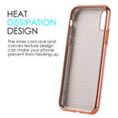 IPHONE XS/X  DUAL CASE W/ GOLD RUBBERIZED PC BACK PLATE + GOLD ELECTROPLATED