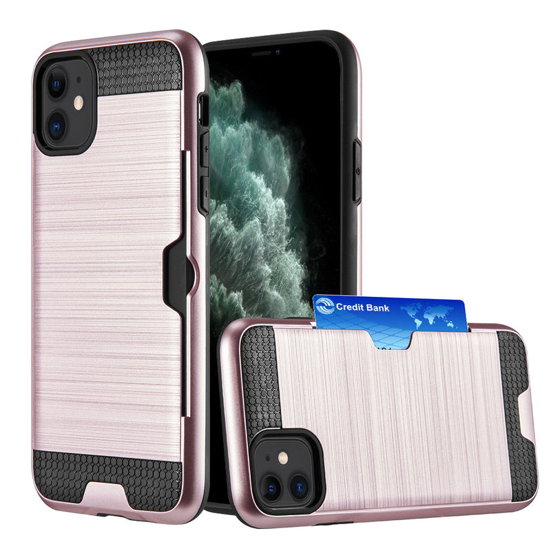 HYBRID CARD TO GO CASE BLACK  W/ SILK BACK PLATE FOR IPHONE 11