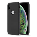 THE DUAL MAX SERIES 2 TONE TPU PC COVER HYBRID PROTECTION CASE FOR IPHOHE XS / X - BLACK / BLACK