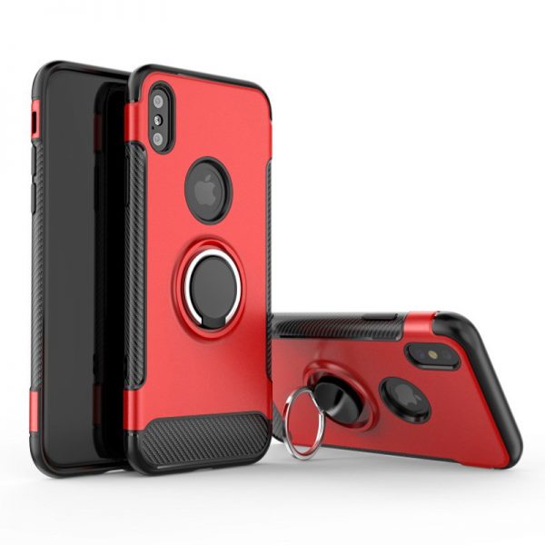 THE CARBON EDGE SPORTS HYBRID CASE WITH CIRCO MAGSTAND FOR IPHONE XS MAX RED