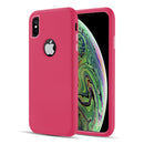 IPHONE XS MAX 2 TONE TPU PC COVER HYBRID PROTECTION CASE  HOT PINK/PINK