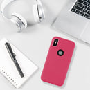 IPHONE XS MAX 2 TONE TPU PC COVER HYBRID PROTECTION CASE  HOT PINK/PINK