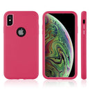 IPHONE XS MAX 2 TONE TPU PC COVER HYBRID PROTECTION CASE  HOT PINK/PINK