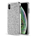 DIAMOND PLATINUM HYBRID BUMPER CASE ELECTROPLATED FRAME FOR IPHONE XSMAX - BLACK