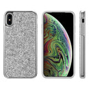 DIAMOND PLATINUM HYBRID BUMPER CASE ELECTROPLATED FRAME FOR IPHONE XSMAX - BLACK