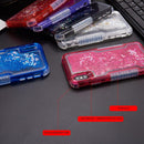 MILITARY DUAL WATERFALL SERIES SPARKLING QUICKSAND CASE FOR IPHONE XS MAX-PURPLE