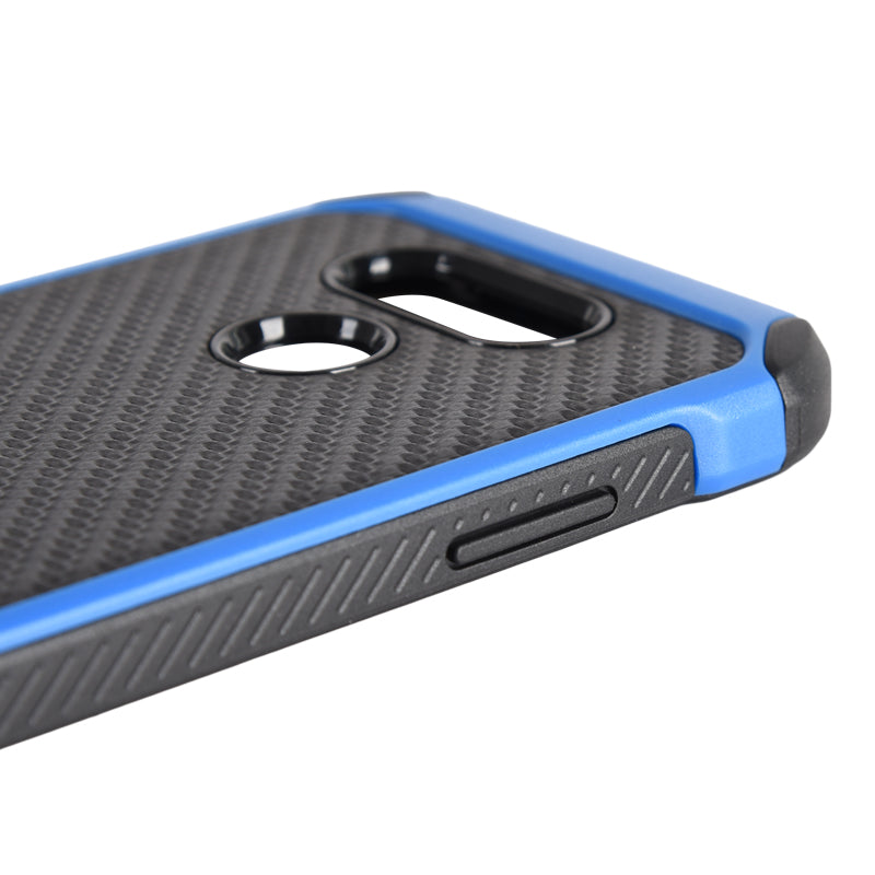 LG G5 TOUGH HYBRID CASE BLACK  + BLUE PC WITH CARBON FIBER FINISH