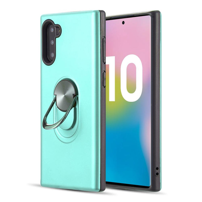 RUBBERIZED HYBRID BUILT IN ROTATABLE RINGSTAND FOR GALAXY NOTE 10