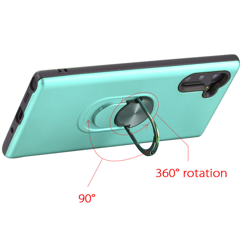 RUBBERIZED HYBRID BUILT IN ROTATABLE RINGSTAND FOR GALAXY NOTE 10
