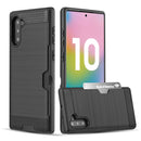 SAMSUNG GALAXY NOTE 10 HYBRID CARD TO GO CASE BLACK TPU WITH SILKY TEXTURE BACK PLATE - BLACK