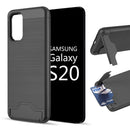 SAMSUNG GALAXY S20(6.2") KARDCASE PROTECTIVE HYBRID 2-IN-1 CARD TO GO 2ND GENERATION CREDIT CARD CASE WITH SILK BACK PLATE - BLACK