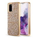 SAMSUNG GALAXY S20 DIAMOND PLATINUM HYBRID BUMPER CASE ELECTROPLATED FRAME