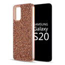 SAMSUNG GALAXY S20 DIAMOND PLATINUM HYBRID BUMPER CASE ELECTROPLATED FRAME