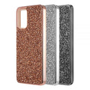 SAMSUNG GALAXY S20 DIAMOND PLATINUM HYBRID BUMPER CASE ELECTROPLATED FRAME