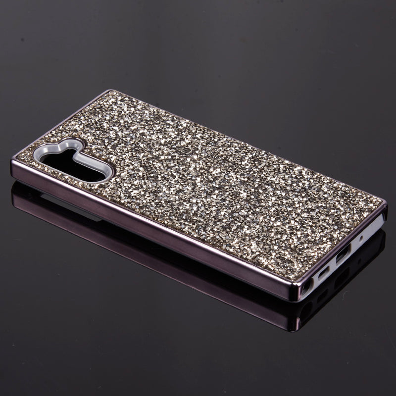 SAMSUNG GALAXY S21+ DIAMOND PLATINUM HYBRID BUMPER CASE  ELECTROPLATED FRAME