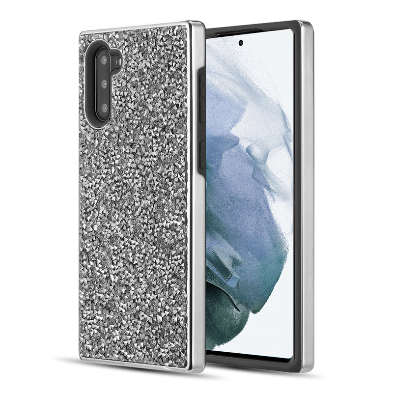 SAMSUNG GALAXY S21+ DIAMOND PLATINUM HYBRID BUMPER CASE  ELECTROPLATED FRAME
