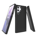 EZPRESS ANTI-SLIP TEXTURED HYBRID CASE FOR SAMSUNG GALAXY S22 ULTRA - BLACK