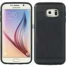 SAMSUNG GALAXY S6 HYBRID CASE W/ SIDEKICK CARD CASE - BLACK