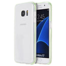 SAMSUNG GALAXY S7 INVISIBLE BUMPER HYBIRD CASE ULTRA THIN AGUA CLEAR + GREEN INNER FRAME