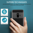 SAMSUNG GALAXY S9 SHOCKPROOF TRANSPARANT TPU+PC FRAME W/ STAND BLACK
