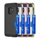 SAMSUNG GALAXY S9 HYBRID CARD TO GO CASE BLACK TPU W/ SILK BACK PLATE