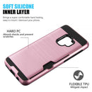 SAMSUNG GALAXY S9 HYBRID CARD TO GO CASE BLACK TPU W/ SILK BACK PLATE