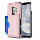 SAMSUNG GALAXY S9 CARD TO GO II HYBRID CASE PC + TPU W/ CARD SLOT - ROSE GOLD