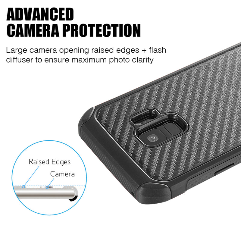 SAMSUNG GALAXY S9 TOUGH HYBRID CASE BLACK TPU + BLACK PC