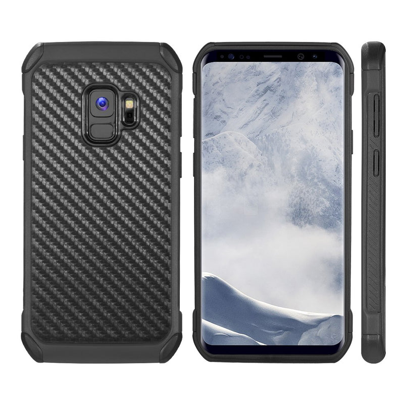 SAMSUNG GALAXY S9 TOUGH HYBRID CASE BLACK TPU + BLACK PC
