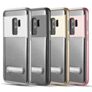 SAMSUNG GALAXY S9+ SHOCKPROOF HYBRID TRANSPARENT +PC FRAME KICKSTAND