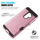 SAMSUNG S9 PLUS HYBRID CASE BLACK TPU W/ SILK BACK - ROSE GOLD