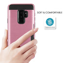 SAMSUNG S9 PLUS HYBRID CASE BLACK TPU W/ SILK BACK - ROSE GOLD